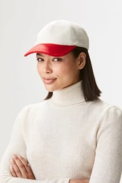 Adjustable Two-Tone Cashmere Baseball Cap -Lock and Co. Hatters Store ADJUSTABLE TWO TONE CASHMERE BASEBALL CAP EDITED 1