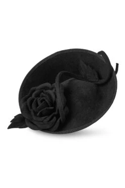 Black Belgravia Rose Hat -Lock and Co. Hatters Store BLACK BELGRAVIA ROSE HAT