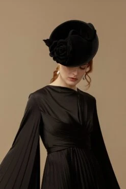 Black Belgravia Rose Hat -Lock and Co. Hatters Store BLACK BELGRAVIA ROSE HAT 5