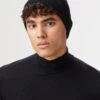 Black Cashmere Ski Beanie