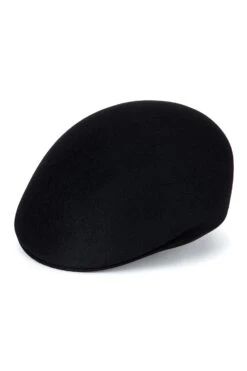 Blocked Felt Cap 12 Blocked Felt Cap -Lock and Co. Hatters Store BLOCKED FELT CAP BLACK Product Shot 1