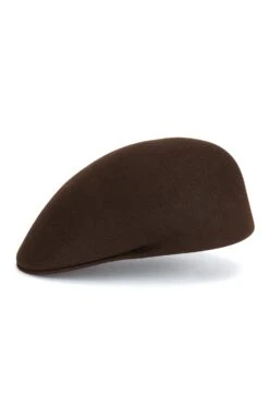 Blocked Felt Cap 9 Blocked Felt Cap -Lock and Co. Hatters Store BLOCKED FELT CAP BROWN Product Shot 2