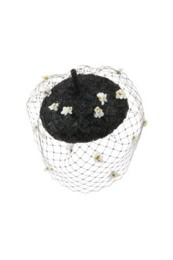 Chamomile Black Beret -Lock and Co. Hatters Store CHAMOMILE BLACK 1