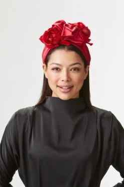 Dandridge Red Turban Headband -Lock and Co. Hatters Store DANDRIDGE RED TURBAN HEADBAND EDITED