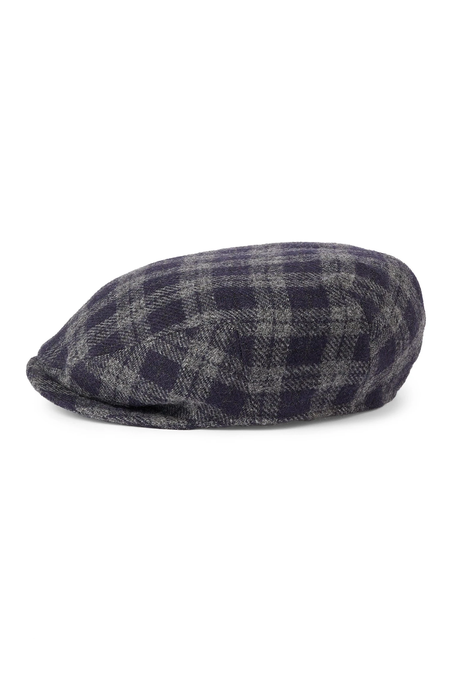 Darcy Navy Check Flat Cap 3 Darcy Navy Check Flat Cap - Image 3
