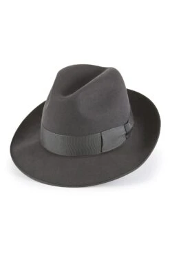 Lock and Co. Hatters Store -Lock and Co. Hatters Store ESCORIAL WOOL ALBANY TRILBY GREY Product Shot 1