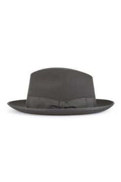Escorial Wool Albany Trilby -Lock and Co. Hatters Store ESCORIAL WOOL ALBANY TRILBY GREY Product Shot 2