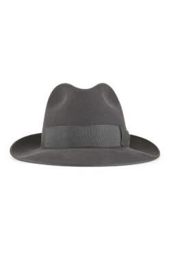 Escorial Wool Albany Trilby -Lock and Co. Hatters Store ESCORIAL WOOL ALBANY TRILBY GREY Product Shot 3