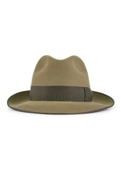 Escorial Wool Albany Trilby -Lock and Co. Hatters Store ESCORIAL WOOL ALBANY TRILBY TAUPE Product Shot 3