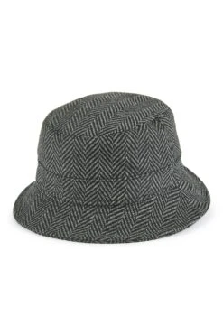 Escorial Wool Bucket Hat -Lock and Co. Hatters Store ESCORIAL WOOL BUCKET HAT GREY 1