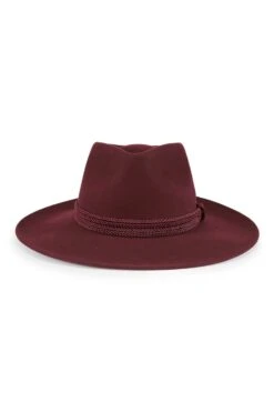 Escorial Wool Meredith Fedora -Lock and Co. Hatters Store ESCORIAL WOOL MEREDITH FEDORA BURGUNDY 1