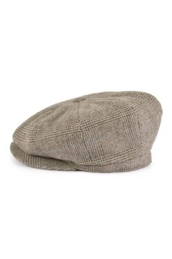 Escorial Wool Tremelo Bakerboy Cap -Lock and Co. Hatters Store ESCORIAL WOOL TREMELO BAKERBOY CAP BROWN 3