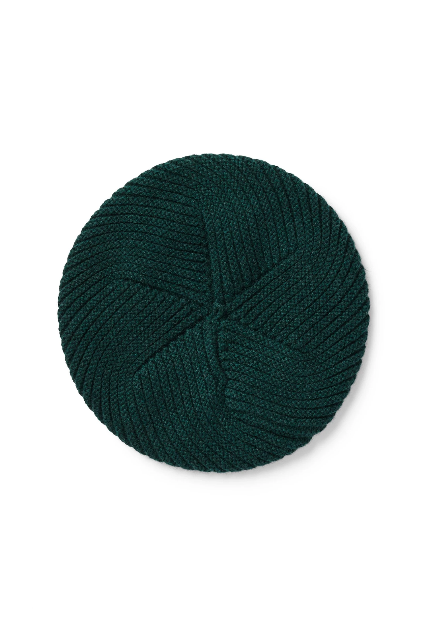 Green Knitted Cashmere Beret 2 Green Knitted Cashmere Beret - Image 2