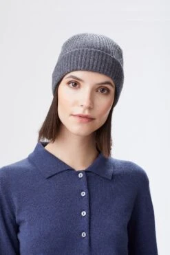 Grey Cashmere Ski Beanie -Lock and Co. Hatters Store GREY CASHMERE SKI BEANIE EDITED 2