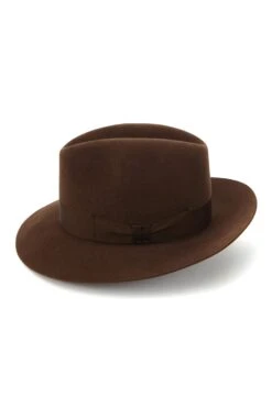 Haydock Fedora -Lock and Co. Hatters Store HAYDOCK TRILBY BROWN Product Shot 2