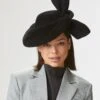 Hedy Black Percher Hat