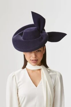 Hedy Navy Percher Hat -Lock and Co. Hatters Store HEDY NAVY PERCHER HAT EDITED
