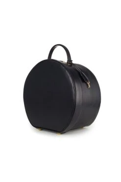 Leather Hat Box -Lock and Co. Hatters Store LEATHER HAT BOX BLACK 2