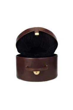 Leather Hat Box -Lock and Co. Hatters Store LEATHER HAT BOX BROWN 4
