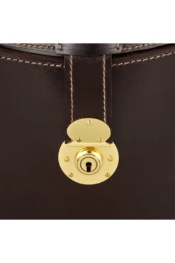 Leather Top Hat Bucket -Lock and Co. Hatters Store LEATHER TOP HAT BUCKET BROWN 3