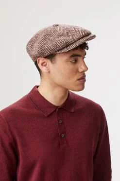 Muirfield Herringbone Bakerboy Cap 16 Muirfield Herringbone Bakerboy Cap -Lock and Co. Hatters Store MuirfieldHerringboneBakerboyCap 30990