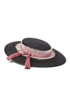 Nevada Boater -Lock and Co. Hatters Store NEVADA BOATER BLACK PINK