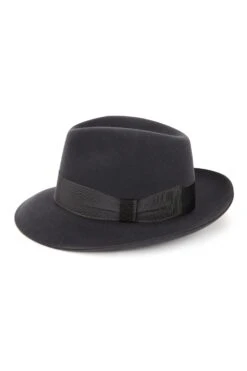 Prague Fedora -Lock and Co. Hatters Store PRAGUE FEDORA GREY Product Shot 2