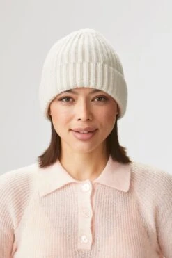 Rannoch Cream Cashmere Beanie -Lock and Co. Hatters Store RANNOCH CREAM CASHMERE BEANIE EDITED 2