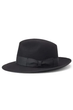 St James's Black Fedora -Lock and Co. Hatters Store ST JAMES S BLACK FEDORA Product Shot 3