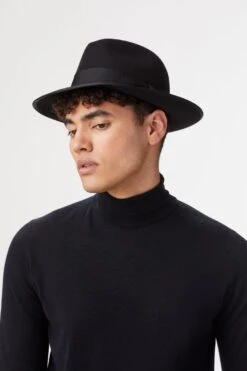 St James's Black Fedora -Lock and Co. Hatters Store StJames sBlackFedora 30893