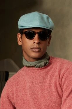 Tahoe Turquoise Bakerboy Cap -Lock and Co. Hatters Store TAHOE TURQUOISE BAKERBOY CAP 2