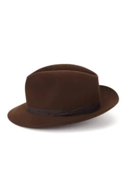 Voyager Rollable Trilby -Lock and Co. Hatters Store VOYAGER ROLLABLE TRILBY DARK BROWN Product Shot 2