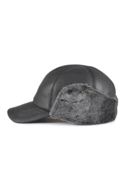 Winnipeg Sheepskin Baseball Cap -Lock and Co. Hatters Store WINNIPEG SHEEPSKIN BASEBALL CAP BLACK 2