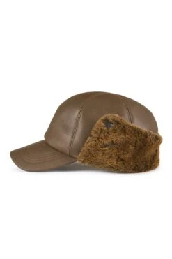 Winnipeg Sheepskin Baseball Cap -Lock and Co. Hatters Store WINNIPEG SHEEPSKIN BASEBALL CAP BROWN 2