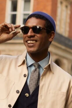 Woody Mini Fisherman Blue Beanie -Lock and Co. Hatters Store WOODY MINI FISHERMAN BLUE BEANIE 2